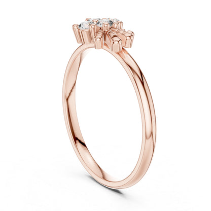18K White Gold Round Lab-Grown Diamond Stud Ring for Women | Party Wear | Pure Carat