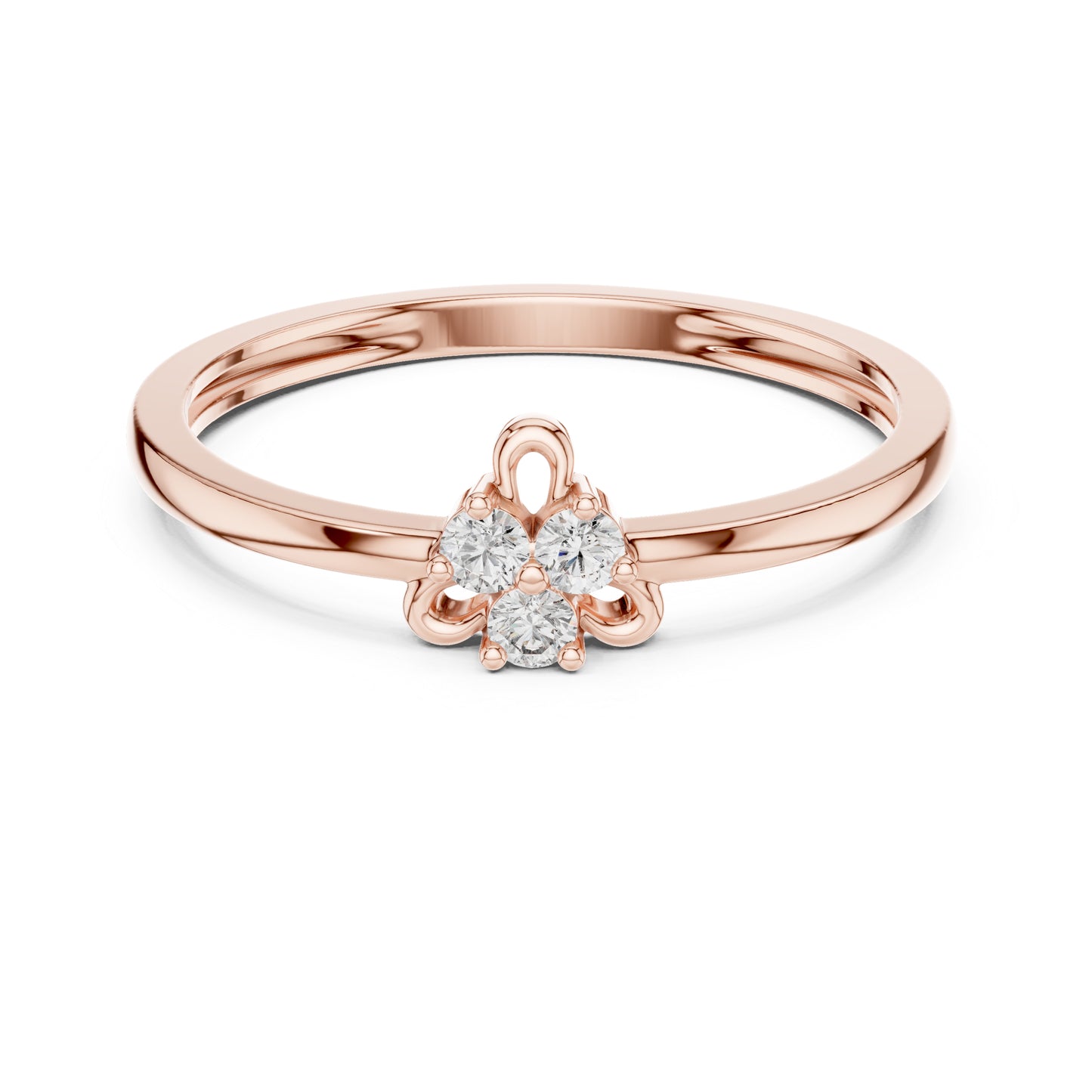 18K Rose Gold Round Lab-Grown Diamond Wedding Ring for Women | Pure Carat