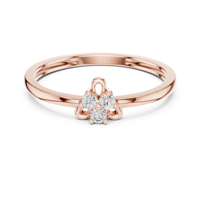 18K Rose Gold Round Lab-Grown Diamond Wedding Ring for Women | Pure Carat