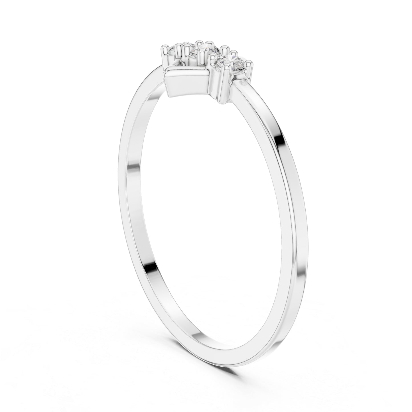 18K White Gold Round Lab-Grown Diamond Engagement Ring for Women | Pure Carat