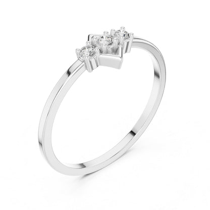18K White Gold Round Lab-Grown Diamond Engagement Ring for Women | Pure Carat