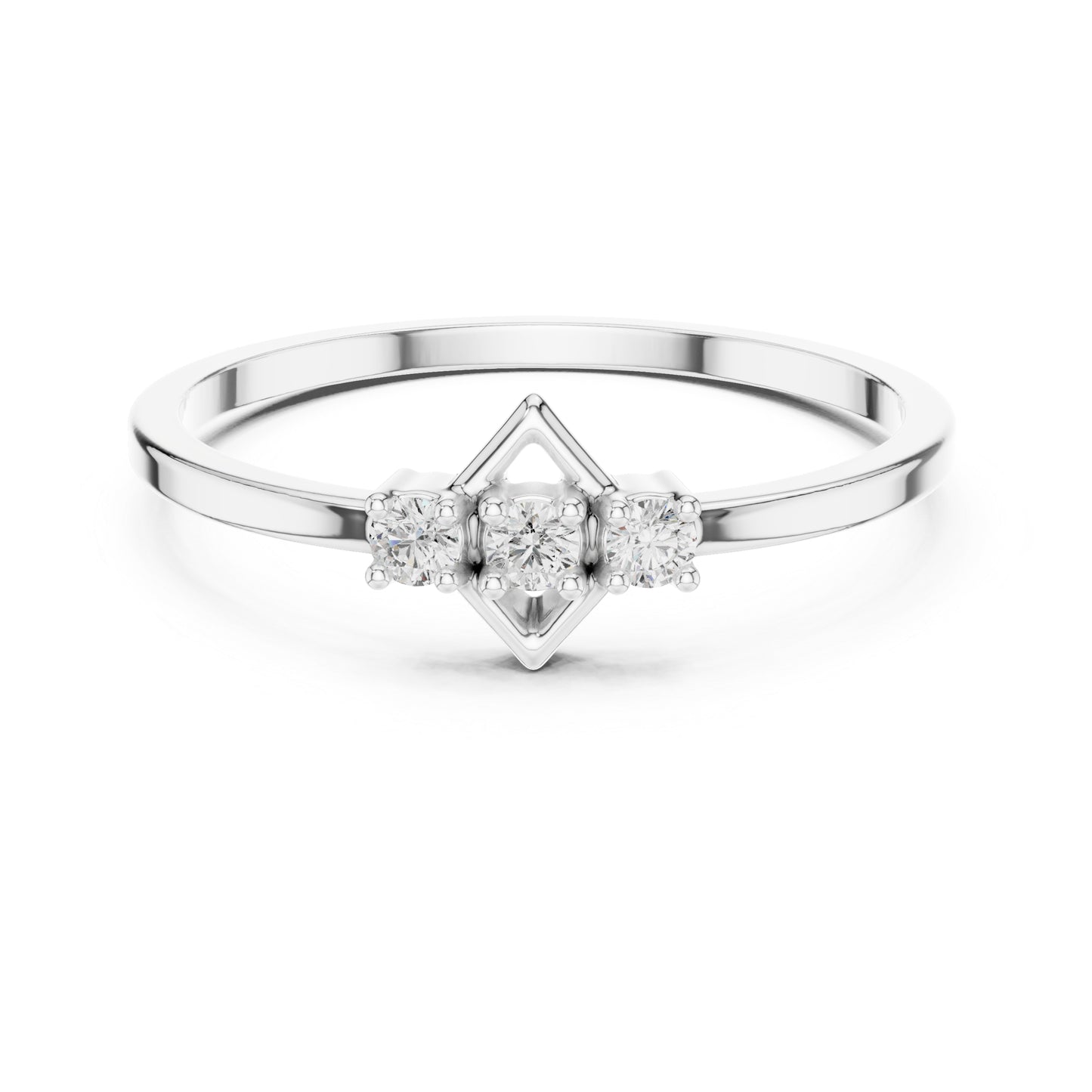 18K White Gold Round Lab-Grown Diamond Engagement Ring for Women | Pure Carat