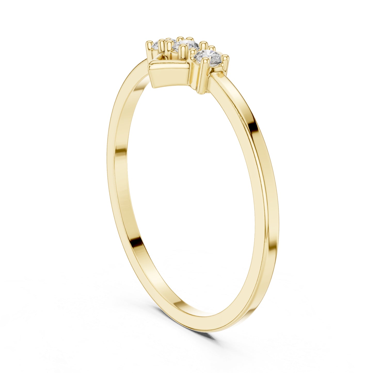 18K White Gold Round Lab-Grown Diamond Engagement Ring for Women | Pure Carat