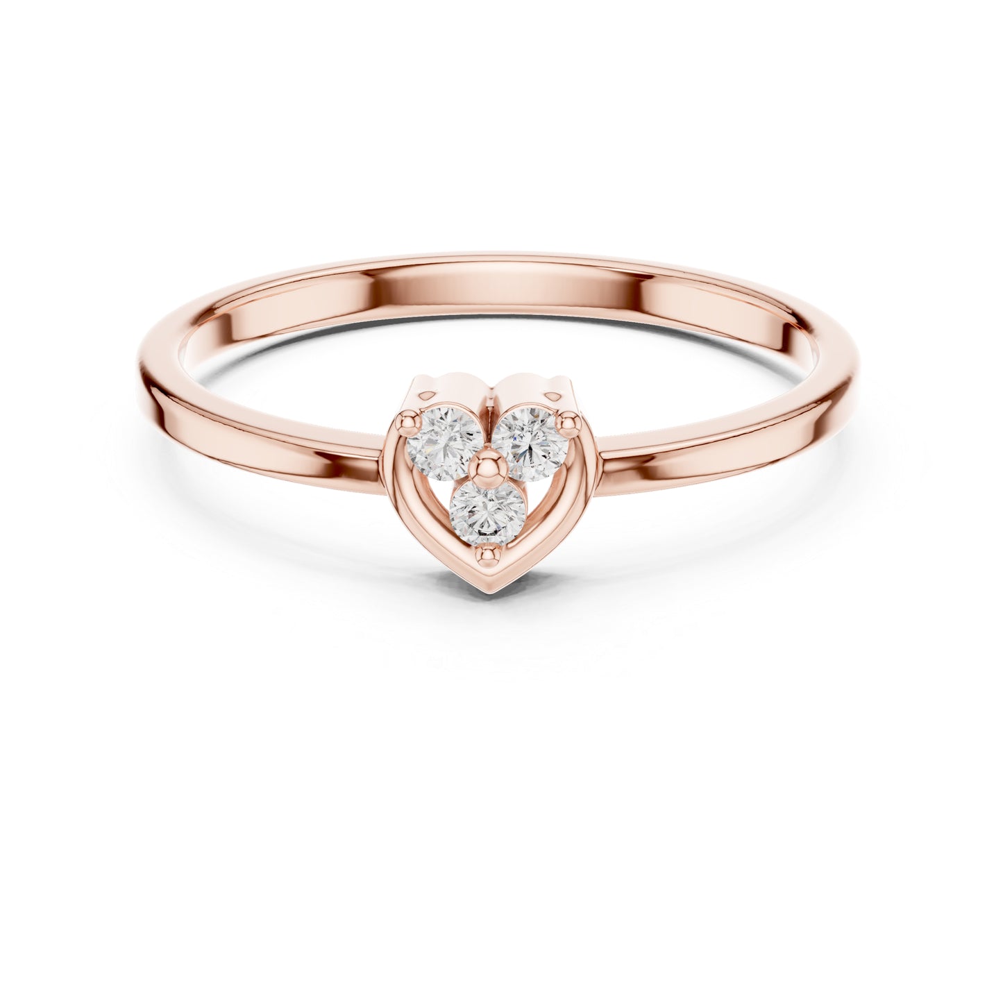 14K Yellow Gold Round Lab-Grown Diamond Drop Ring for Women | Office Wear | Pure Carat