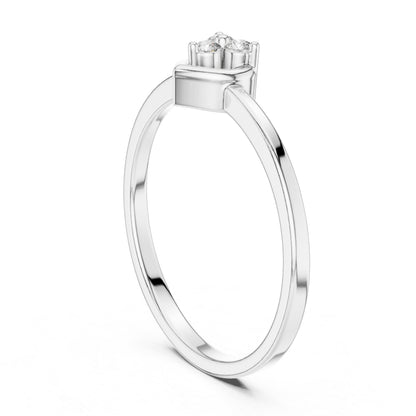 14K Yellow Gold Round Lab-Grown Diamond Drop Ring for Women | Office Wear | Pure Carat
