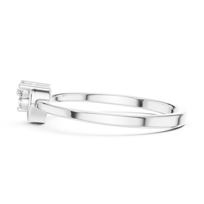 14K Yellow Gold Round Lab-Grown Diamond Drop Ring for Women | Office Wear | Pure Carat