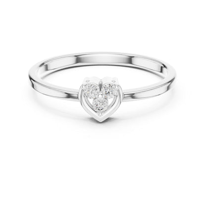 14K Yellow Gold Round Lab-Grown Diamond Drop Ring for Women | Office Wear | Pure Carat