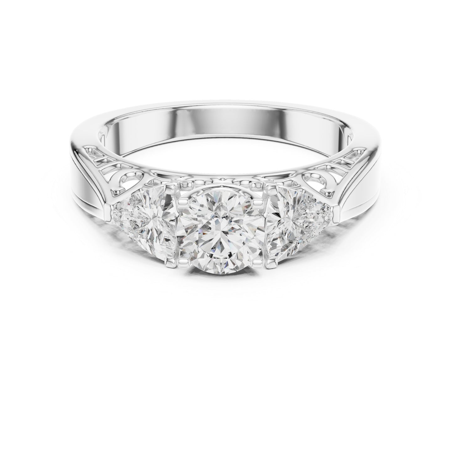 14K Rose Gold Round Lab-Grown Diamond Ring for Women | PureCarat