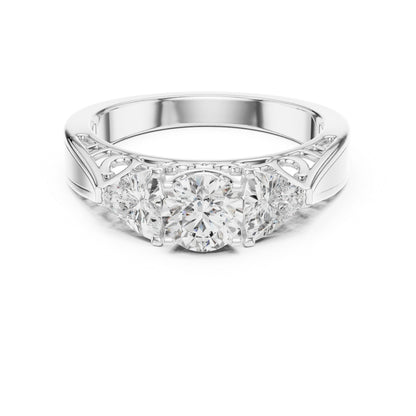 14K Rose Gold Round Lab-Grown Diamond Ring for Women | PureCarat