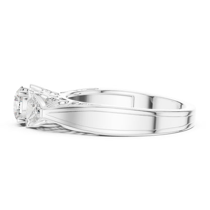 14K Rose Gold Round Lab-Grown Diamond Ring for Women | PureCarat