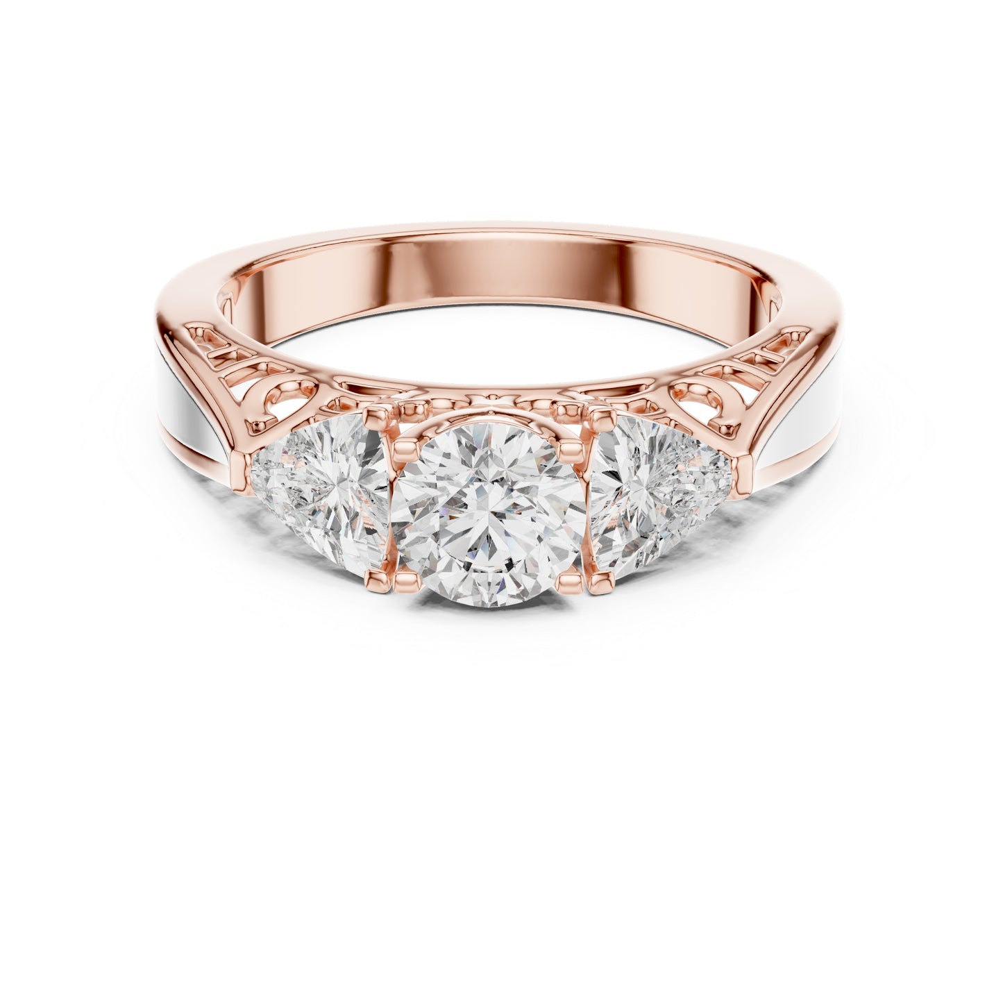 14K Rose Gold Round Lab-Grown Diamond Ring for Women | PureCarat