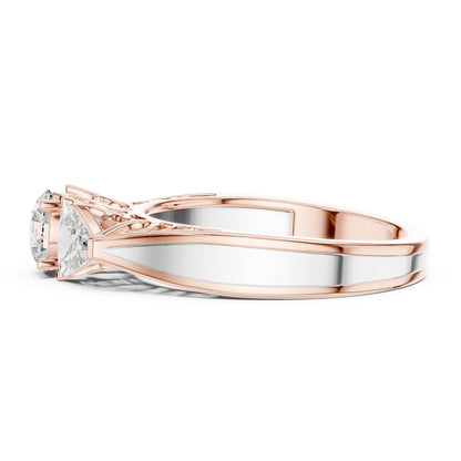 14K Rose Gold Round Lab-Grown Diamond Ring for Women | PureCarat