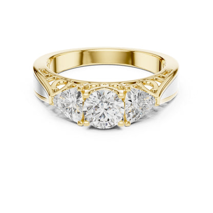 14K Rose Gold Round Lab-Grown Diamond Ring for Women | PureCarat