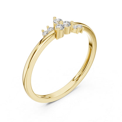 18K White Gold Round Lab-Grown Diamond Bridal Ring for Women | Pure Carat