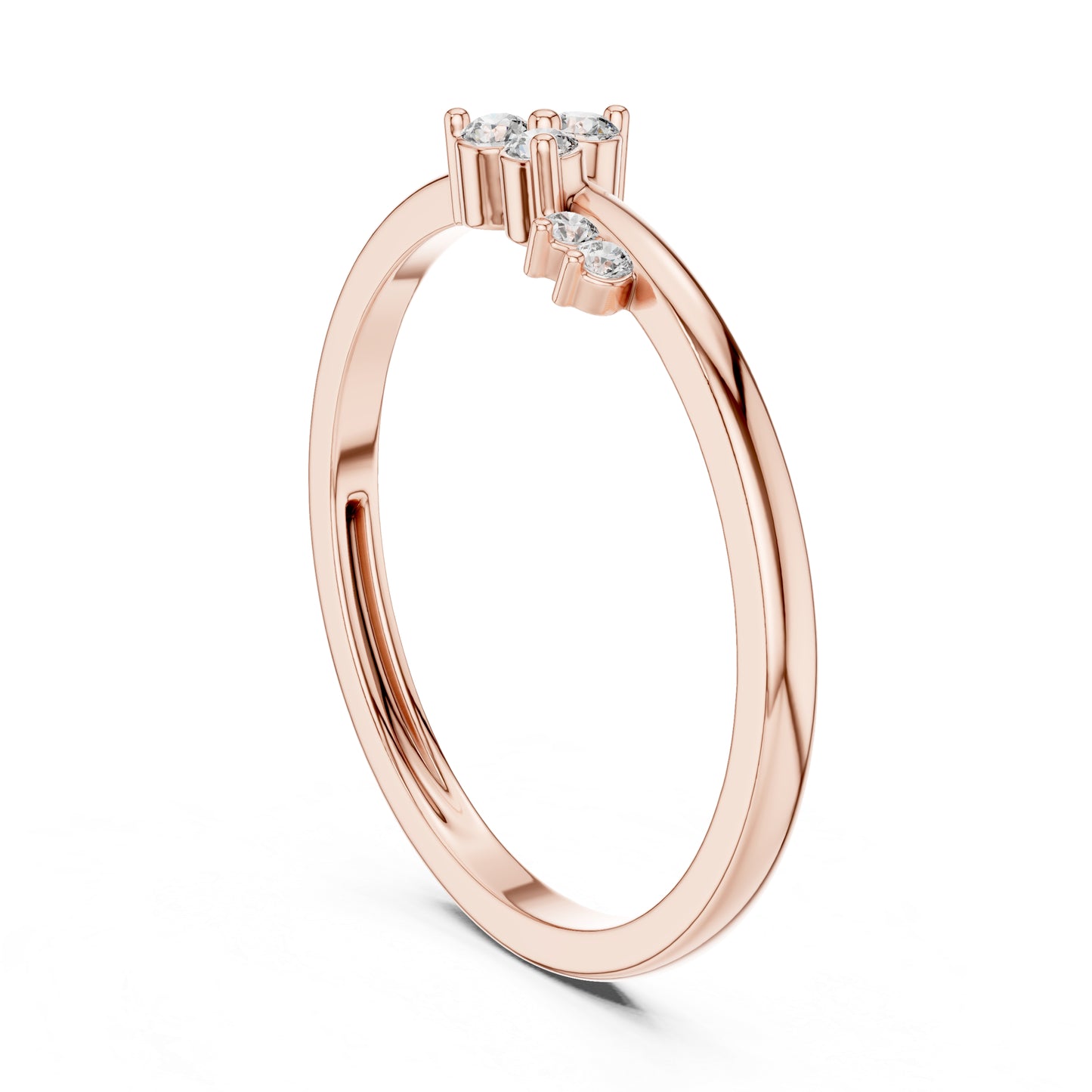 18K White Gold Round Lab-Grown Diamond Bridal Ring for Women | Pure Carat