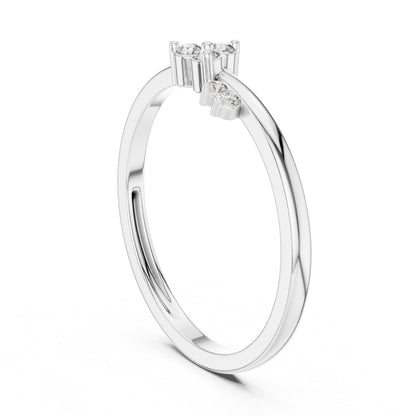 18K White Gold Round Lab-Grown Diamond Bridal Ring for Women | Pure Carat