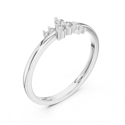 18K White Gold Round Lab-Grown Diamond Bridal Ring for Women | Pure Carat