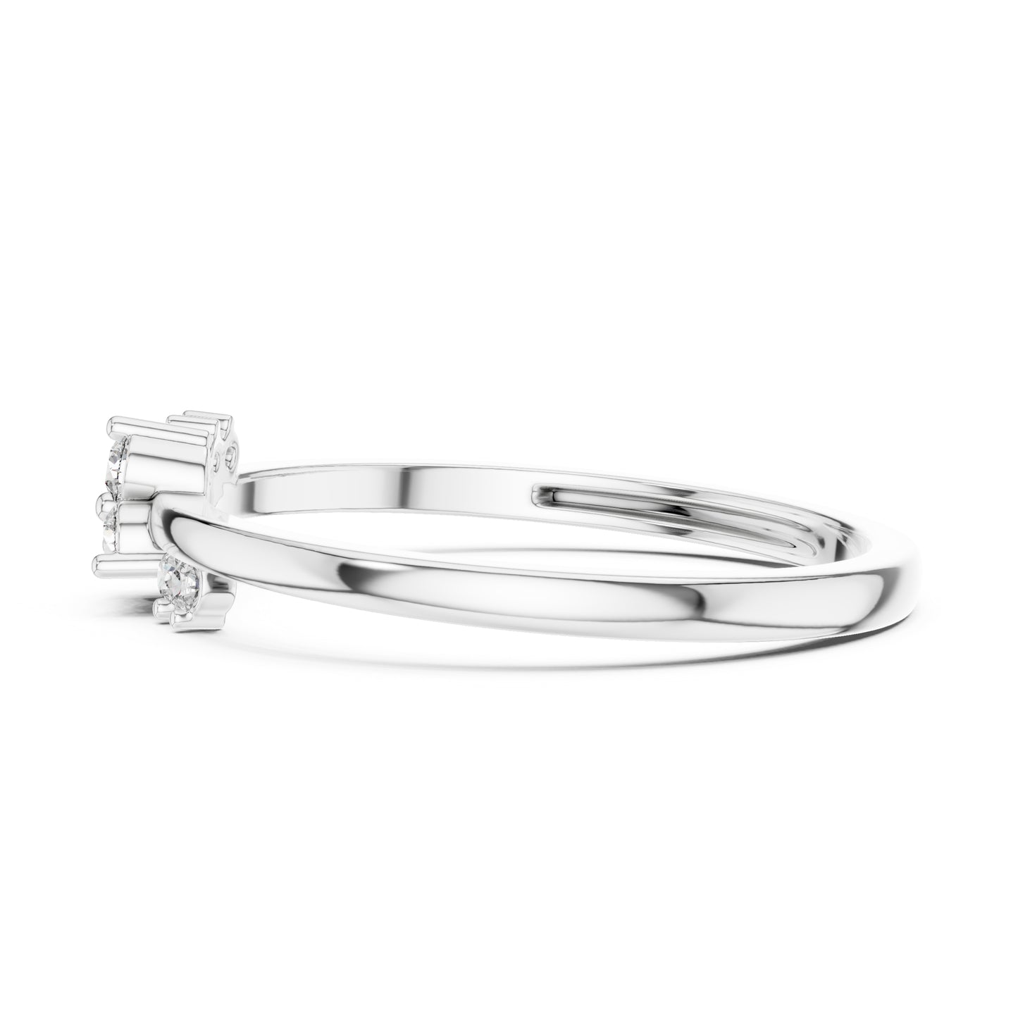 18K White Gold Round Lab-Grown Diamond Bridal Ring for Women | Pure Carat