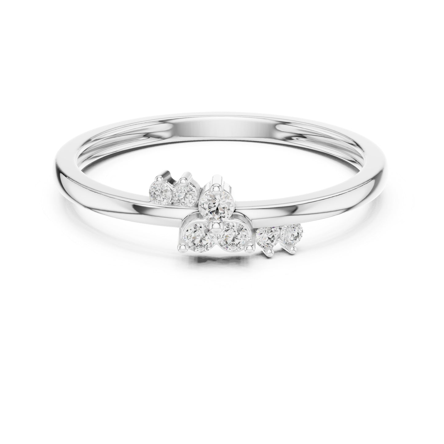 18K White Gold Round Lab-Grown Diamond Bridal Ring for Women | Pure Carat