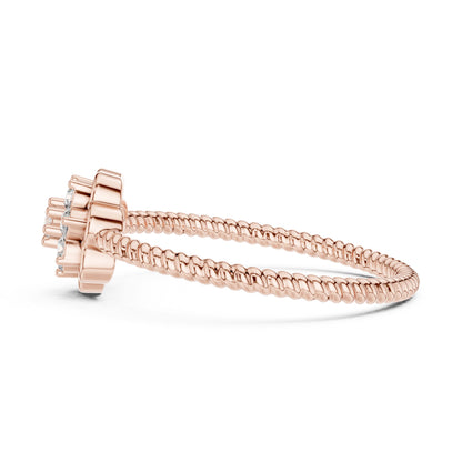 18K Yellow Gold Round Lab-Grown Diamond Engagement Ring for Women | Pure Carat