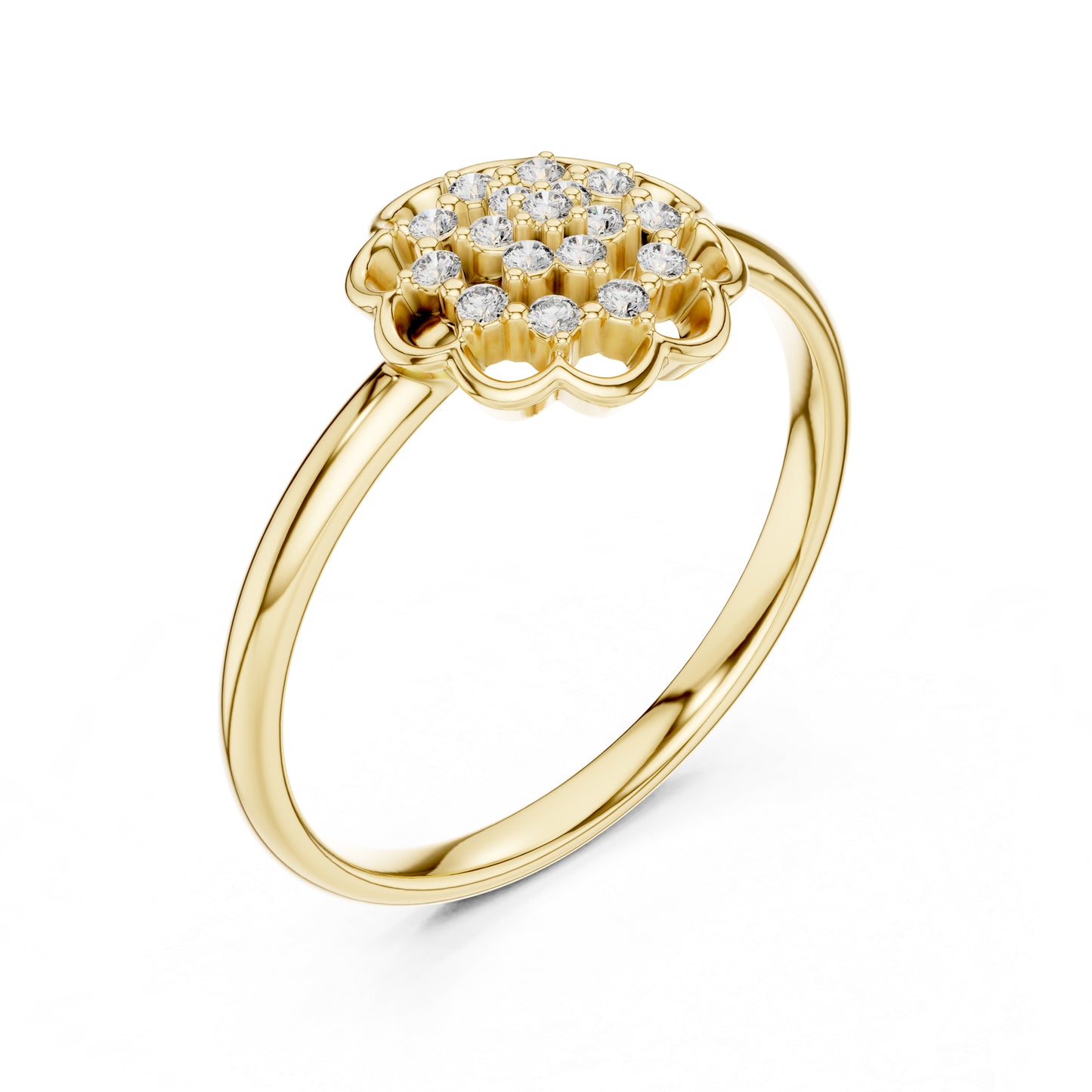 14K White Gold Round Lab-Grown Diamond Solitaire Ring for Women | Everyday Wear | Pure Carat