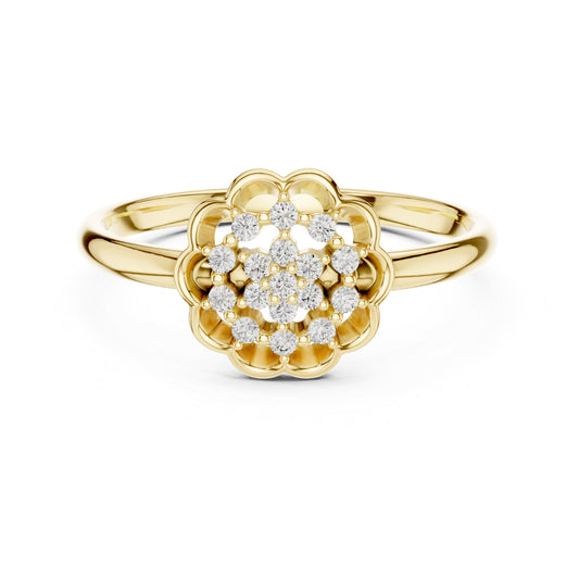 14K White Gold Round Lab-Grown Diamond Solitaire Ring for Women | Everyday Wear | Pure Carat