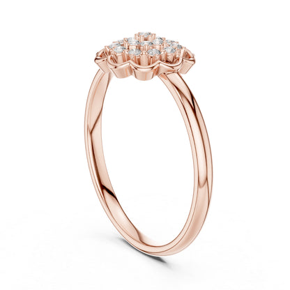 14K White Gold Round Lab-Grown Diamond Solitaire Ring for Women | Everyday Wear | Pure Carat