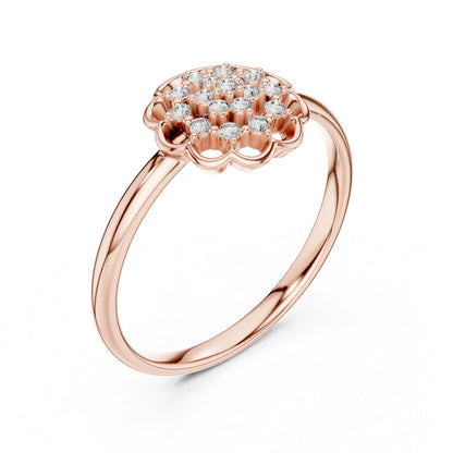 14K White Gold Round Lab-Grown Diamond Solitaire Ring for Women | Everyday Wear | Pure Carat