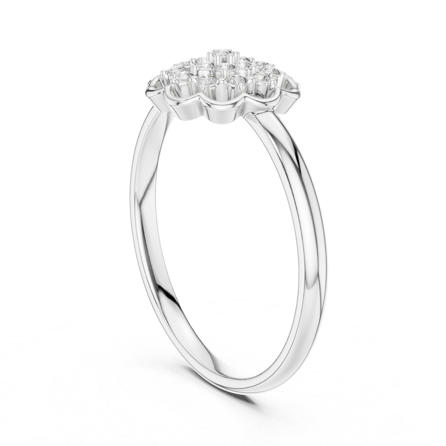 14K White Gold Round Lab-Grown Diamond Solitaire Ring for Women | Everyday Wear | Pure Carat
