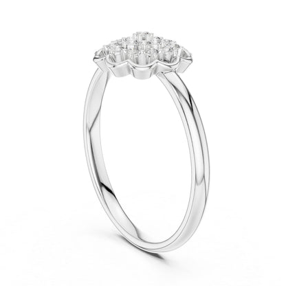 14K White Gold Round Lab-Grown Diamond Solitaire Ring for Women | Everyday Wear | Pure Carat
