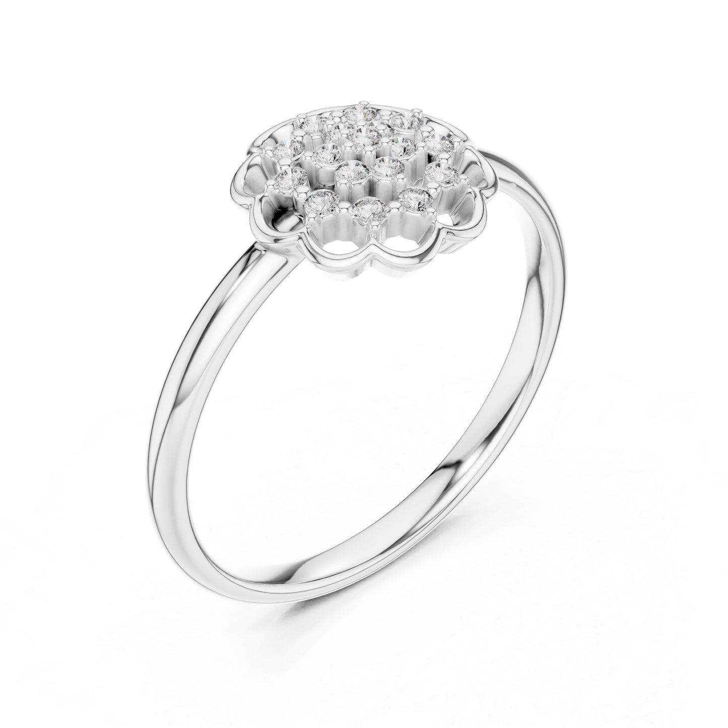 14K White Gold Round Lab-Grown Diamond Solitaire Ring for Women | Everyday Wear | Pure Carat