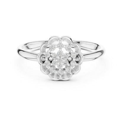 14K White Gold Round Lab-Grown Diamond Solitaire Ring for Women | Everyday Wear | Pure Carat