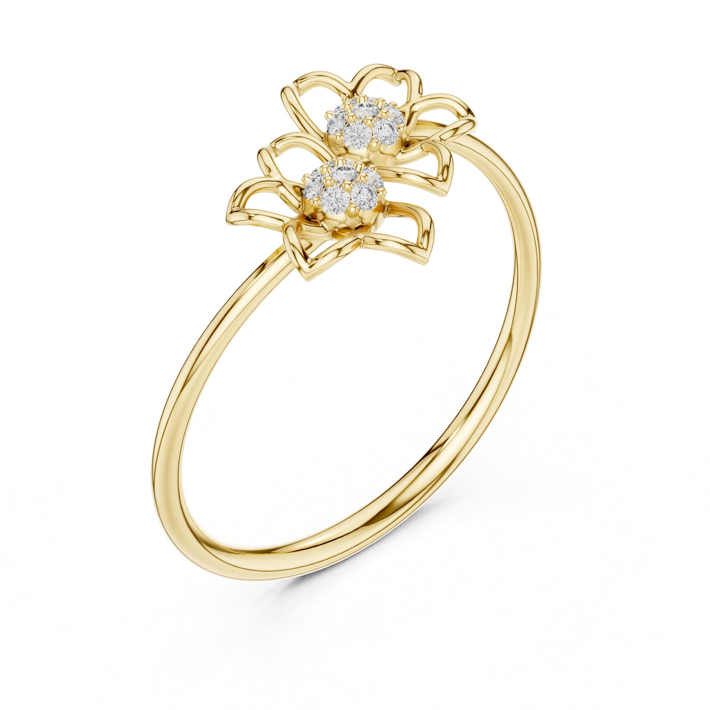 18K Rose Gold Round Lab-Grown Diamond Stud Ring for Women | Anniversary Gift | Pure Carat