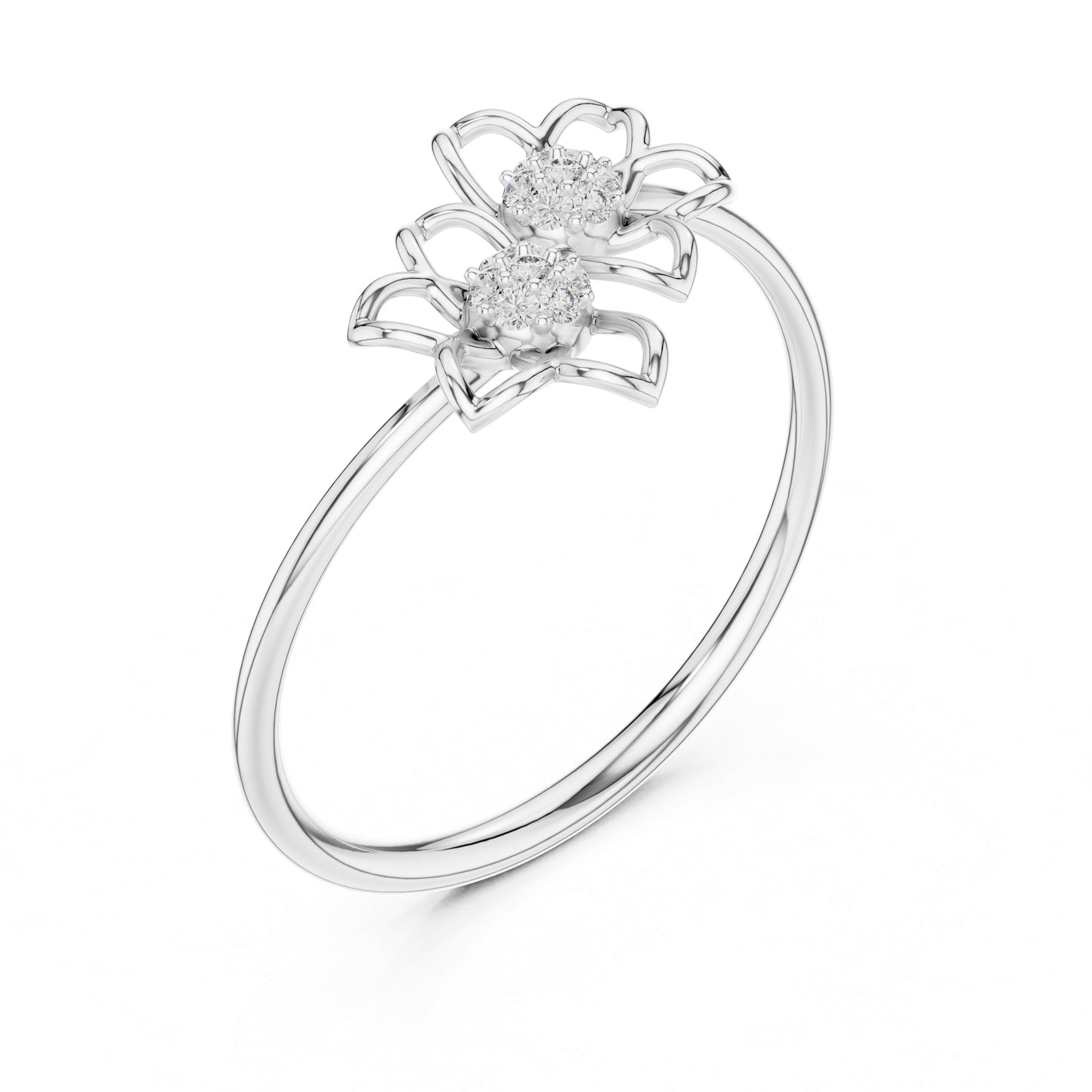 18K Rose Gold Round Lab-Grown Diamond Stud Ring for Women | Anniversary Gift | Pure Carat