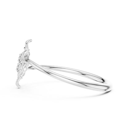 18K Rose Gold Round Lab-Grown Diamond Stud Ring for Women | Anniversary Gift | Pure Carat