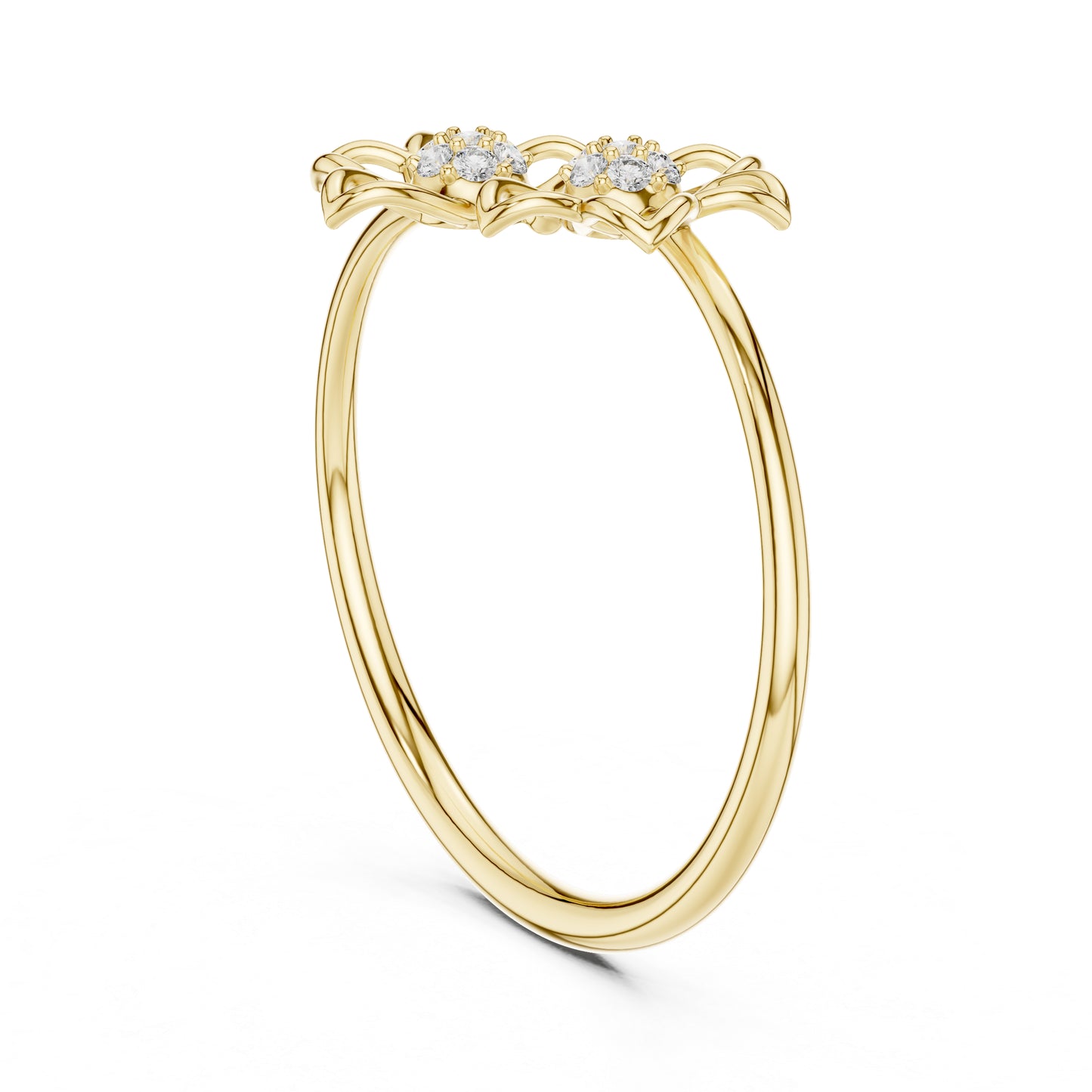 18K Rose Gold Round Lab-Grown Diamond Stud Ring for Women | Anniversary Gift | Pure Carat