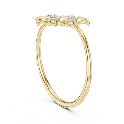 18K Rose Gold Round Lab-Grown Diamond Stud Ring for Women | Anniversary Gift | Pure Carat