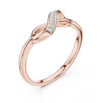 14K Rose Gold Round Lab-Grown Diamond Ring for Women | Anniversary Gift | Pure Carat
