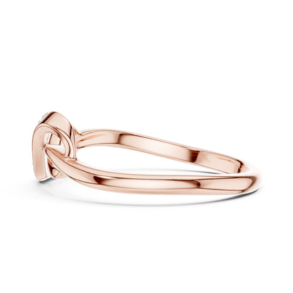 14K Rose Gold Round Lab-Grown Diamond Ring for Women | Anniversary Gift | Pure Carat