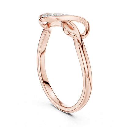 14K Rose Gold Round Lab-Grown Diamond Ring for Women | Anniversary Gift | Pure Carat