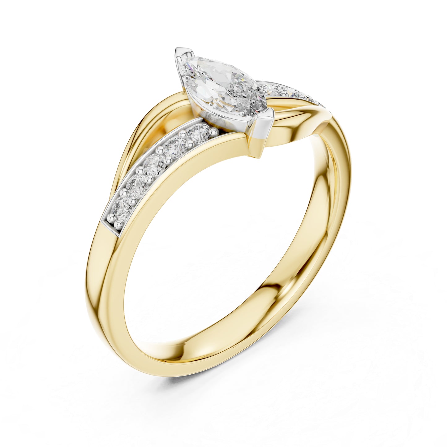 18K White Gold Round Lab-Grown Diamond Solitaire Ring for Women | Wedding Wear | Pure Carat