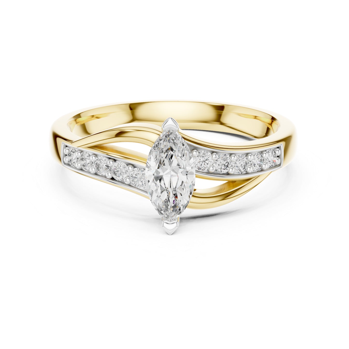 18K White Gold Round Lab-Grown Diamond Solitaire Ring for Women | Wedding Wear | Pure Carat