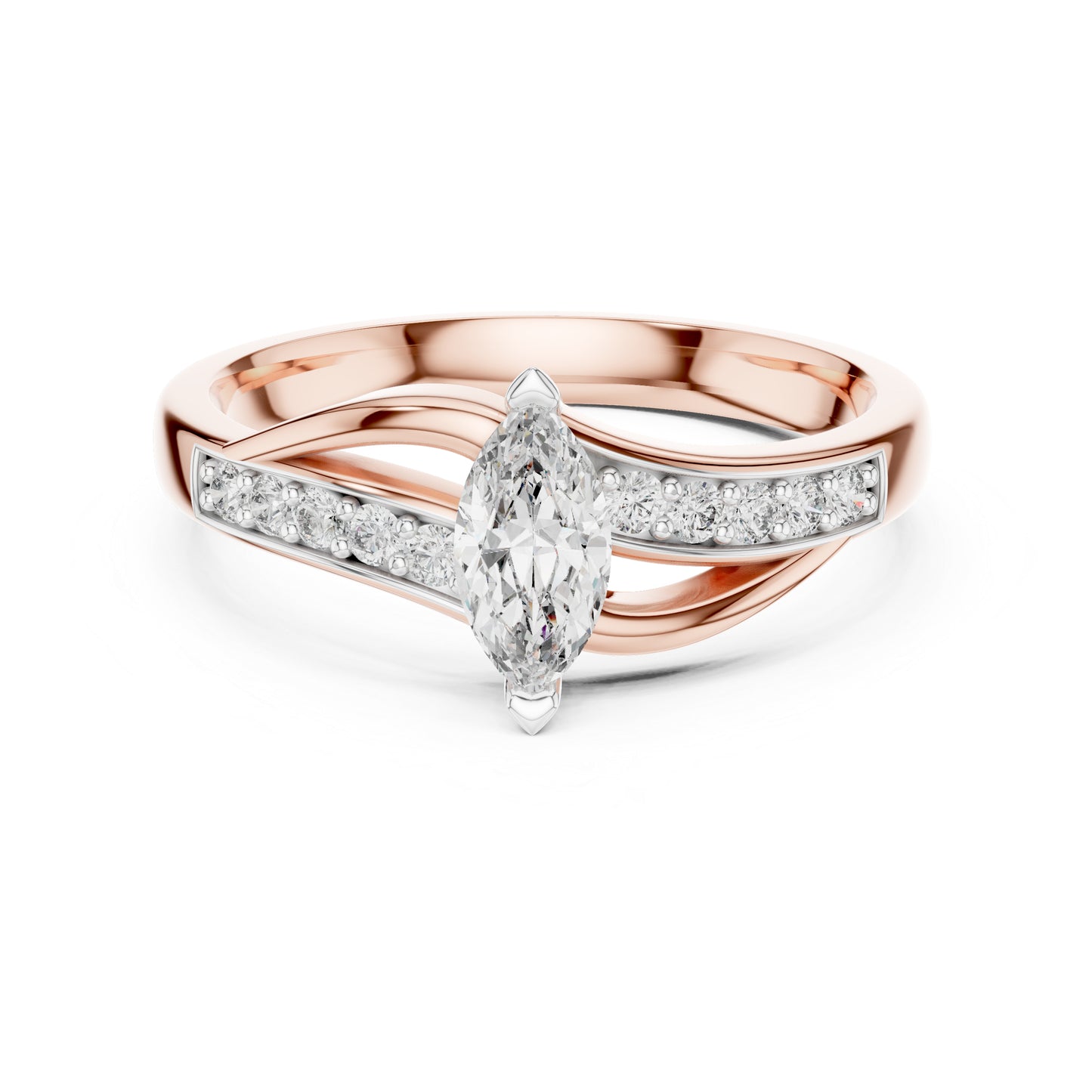 18K White Gold Round Lab-Grown Diamond Solitaire Ring for Women | Wedding Wear | Pure Carat