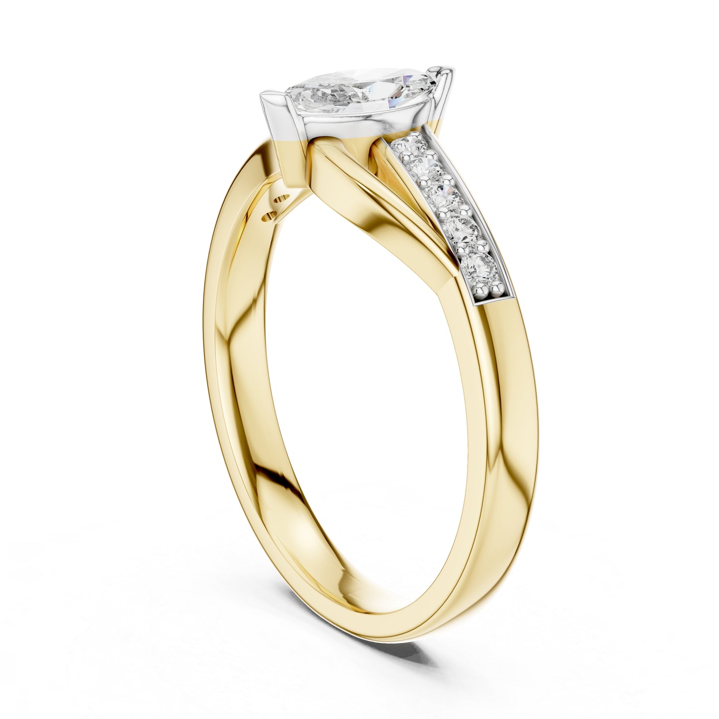 18K White Gold Round Lab-Grown Diamond Solitaire Ring for Women | Wedding Wear | Pure Carat