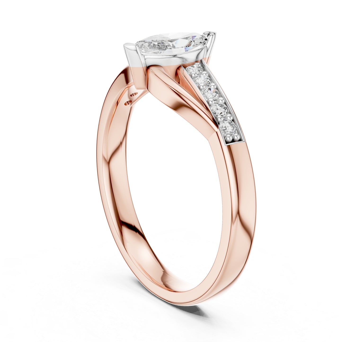 18K White Gold Round Lab-Grown Diamond Solitaire Ring for Women | Wedding Wear | Pure Carat