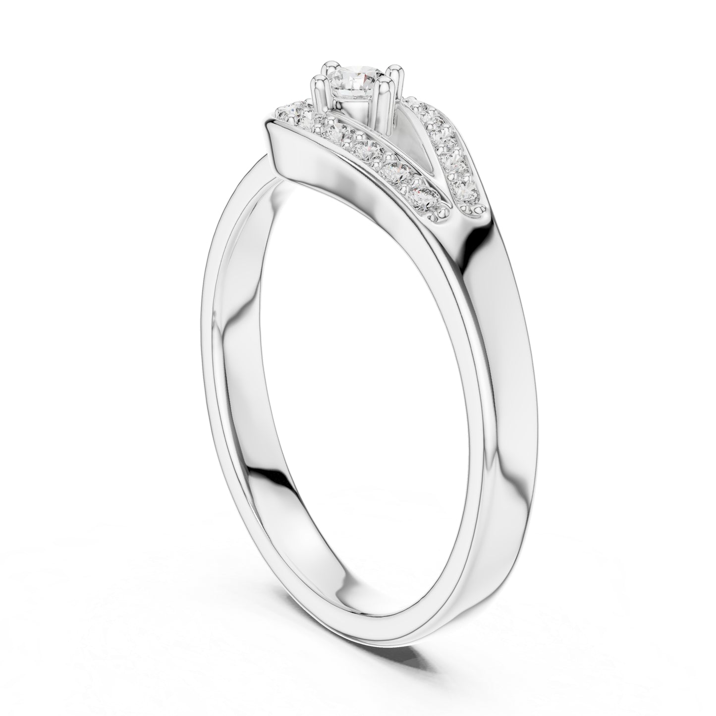 14K Yellow Gold Round Lab-Grown Diamond Ring for Women | Everyday Wear | Pure Carat