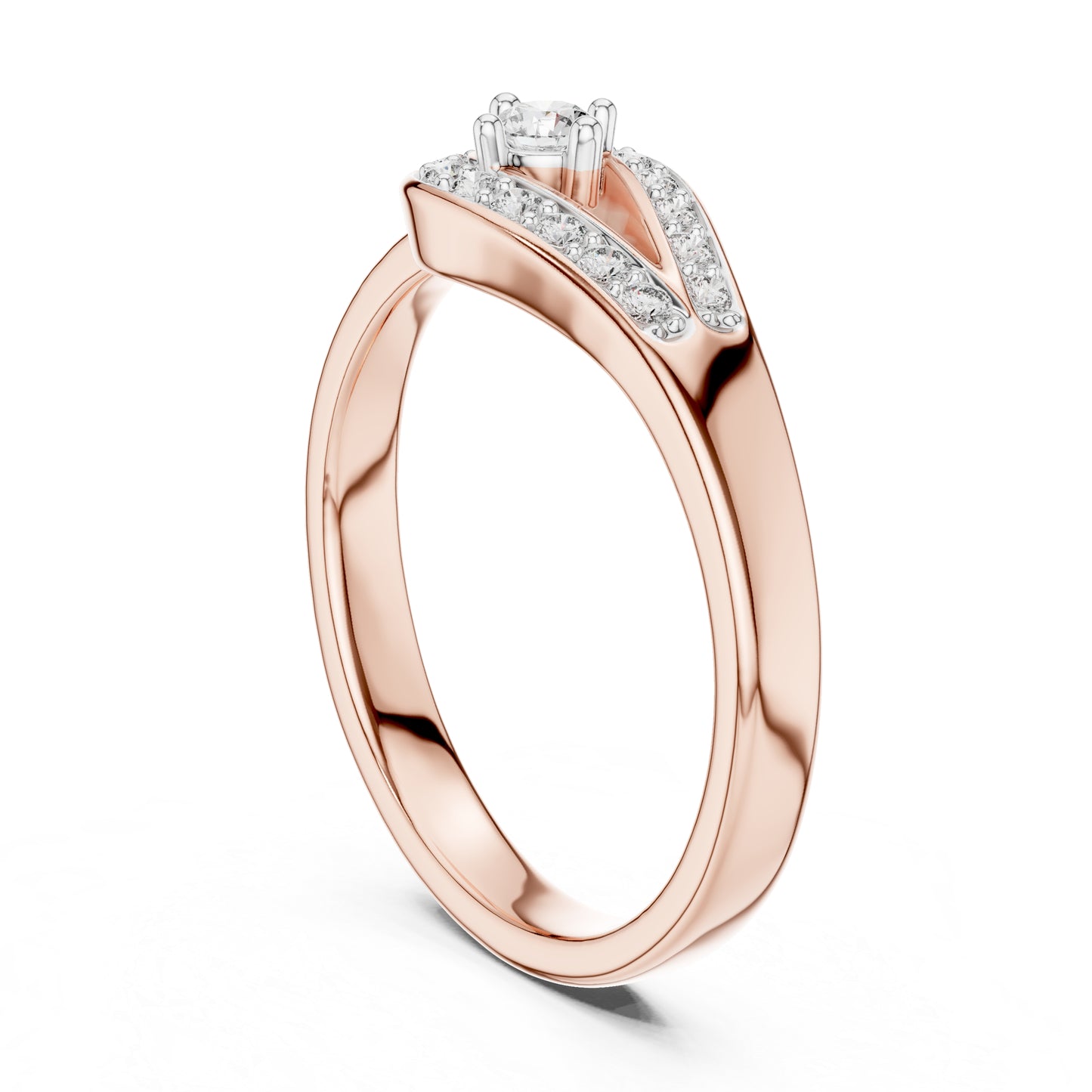 14K Yellow Gold Round Lab-Grown Diamond Ring for Women | Everyday Wear | Pure Carat