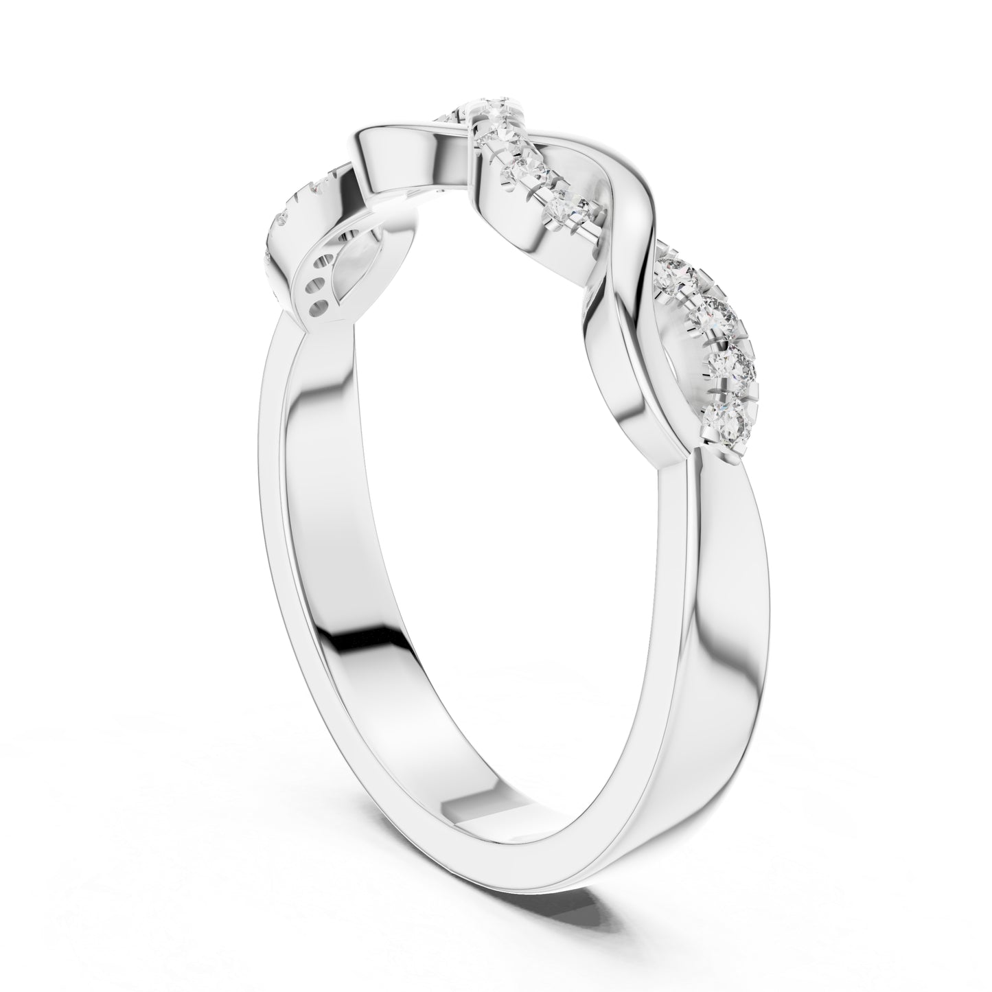14K White Gold Round Lab-Grown Diamond Drop Ring for Women | Engagement Wear | Pure Carat