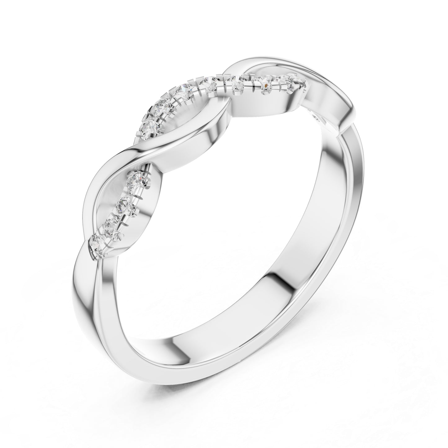 14K White Gold Round Lab-Grown Diamond Drop Ring for Women | Engagement Wear | Pure Carat