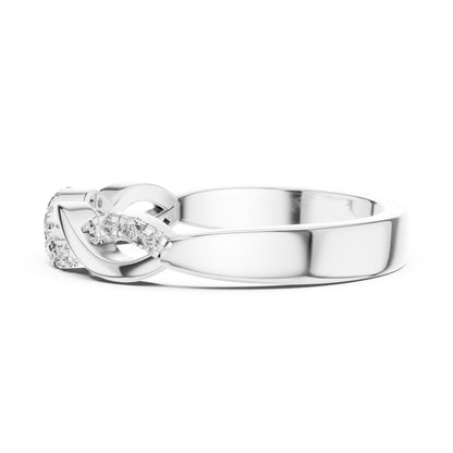 14K White Gold Round Lab-Grown Diamond Drop Ring for Women | Engagement Wear | Pure Carat